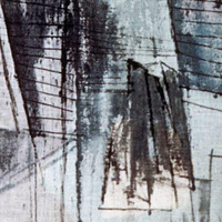 Tenement Pass - 1957 - Watercolor on Cloth.